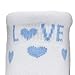 Labor and Delivery Non Skid Heart Socks by Baby Be Mine Maternity (6-10, White with Blue hearts)