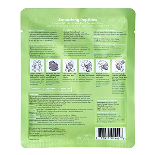 LACE YOUR FACE Compression Facial Mask - Smoothing Peptides - Single Mask - //coolthings.us