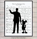 Walt Disney and Mickey Mouse Music Wall Art Print - 8X10 Vintage Unframed Photo - Perfect Gift For Disney Fans, Great For Home Decor