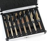 8PC HSS Cobalt Silver & Deming Drill Bits Set, Large Size 9/16" to 1", Reduced 1