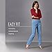 Chic Classic Collection Women's Easy-Fit Elastic-Waist Pant, Dark Shade, 8 Average