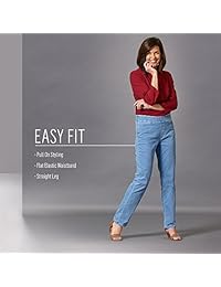 Chic Classic Collection Pantalón con cintura elástica de ajuste fácil para dama