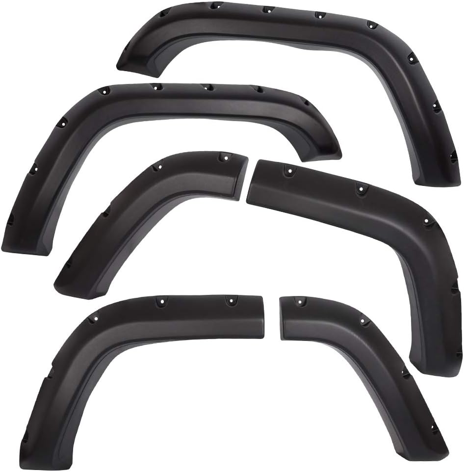 Fender Flares Fit for Jeep Cherokee XJ Sport Utility 19842001 Pocket Rivet Style Textured