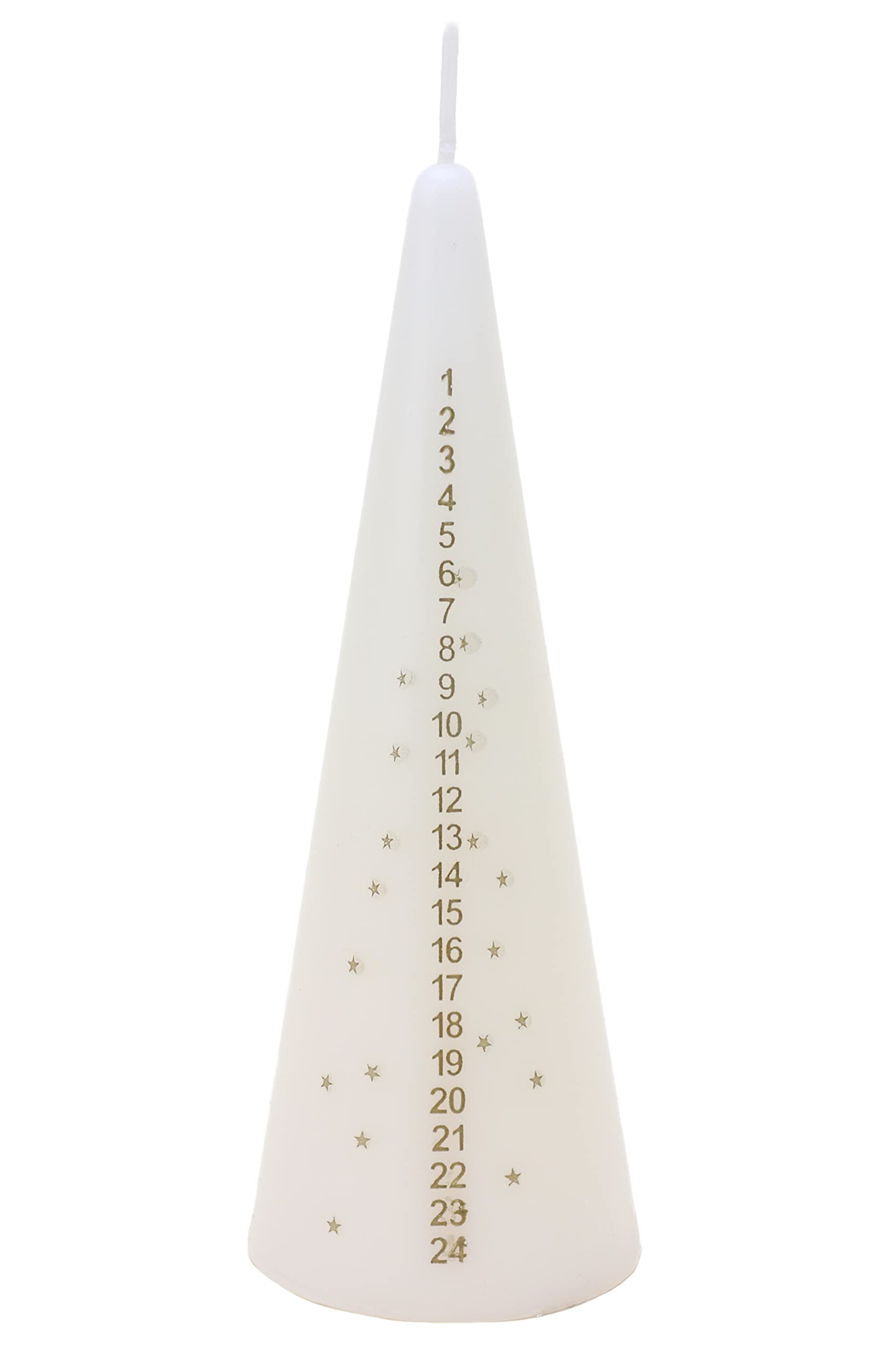 Toyland® 15cm Traditional Christmas Advent Candle - Countdown to Christmas - 1 Supplied (Ivory)