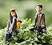 LU2000 Asian People Minifigures Small Size for Micro Landscape Desk Home Decoration Little Statue Mini Sclupture