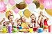 PAXCOO Pink and Gold Tissue Pom Poms Lanterns and Party Balloons for Baby Shower Party Decorations