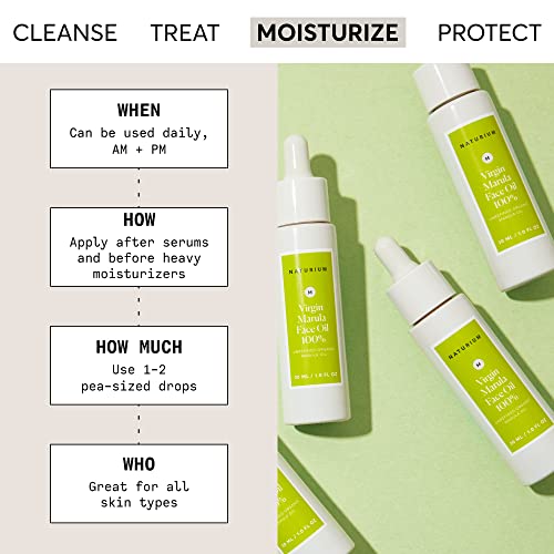 Naturium Virgin Marula Face Oil 100, With Unrefined Organic Marula Oil