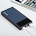 FosPower PowerVue 8000mAh Dual USB [1A & 2.4A Outputs] External Portable Battery Charger Pack Power Bank for Smartphone & Tablets (Navy Blue / Red)