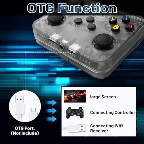 Retro Handheld Gaming Console R36S​​ - Portable Game Console with ​​Dual 3D Joysticks​​, ​​3.5" HD Screen​​ & ​​3500mAh Battery​​, Supports ​​Multiplatform Games​ for Adults/Travel (Black)