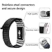 iGK For Fitbit Charge 2 Bands, Premium Woven Nylon Adjustable Replacement Bands Breathable Sport Strap with Metal Connector for Fitbit Charge 2 Black Small