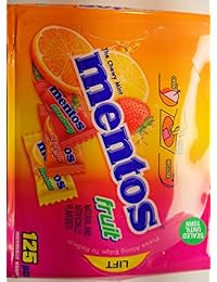 Mentos Chewy Mentas en Assorted Frutas Frescas Sabor – Fresa/Naranja/limón – 125 Envuelto individualmente