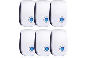 FIRE TRACKS LIMITED 6 Pack Ultrasonic Pest Control Repeller, Mouse Traps Indoor for Home Mosquito Repellent Electronic Pest Repellent Plug in Cockroaches, Mice, Spiders, Ants, Bugs for House Kitchen Garage