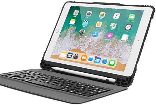 Harpi 4-in-1 Magnetically Folds Detachable Keyboard Case Cover Smart Stand for iPad 9.7" 2017/2018 Pro Air 2/1