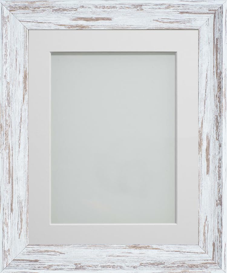Frame Company Lynton Driftwood Photo Frame with Off-White Mount, A4 for 9x6 inch, fitted with perspex — image 1