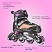 Woolitime Sports Adjustable Blades Roller Skates for Girls and Kids with Featuring All Illuminating Wheels, Safe and Durable Inline Skates, Fashionable Roller Skates for Women, Youth and Adults