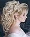SWEETV Princess Crown CZ Crystal Pageant Queen Tiara Bridal Wedding Headpiece Women Hair Jewelry, Gold+Clear