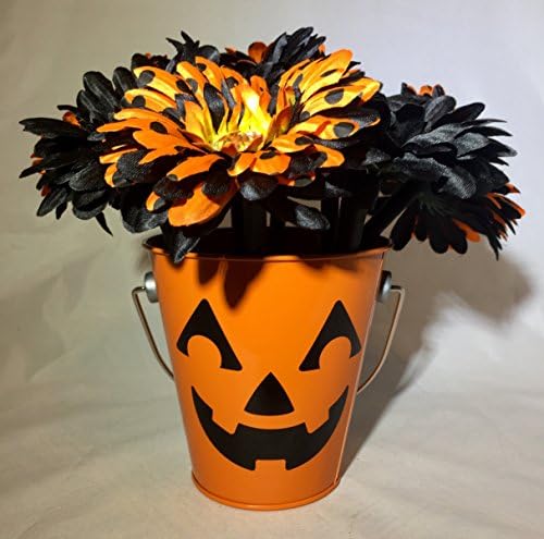 Halloween Pumpkin Daisy Flower Pen Pot