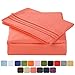 TASTELIFE 105 GSM Deep Pocket Bed Sheet Set Brushed Hypoallergenic Microfiber 1800 Bedding Sheets(Coral,Queen)