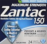 Zantac 150 Maximum Strength Tablets Cool Mint, 24 Count