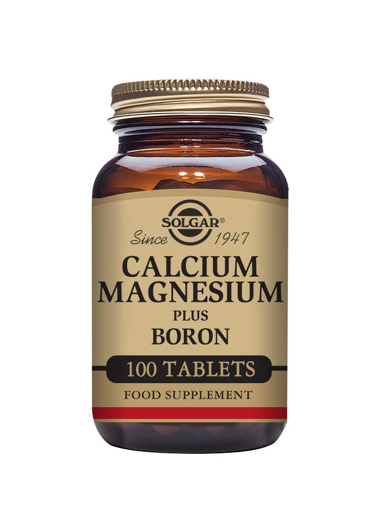 Solgar Calcium Magnesium Plus Boron Tablets - Pack of 100 - Bone Support - Supports Restfulness, Energy Release and a Balanced Mind - Vegan, Gluten Free and Kosher