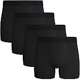 POPKOK Mens Underwear Boxer Briefs Breathable Soft Active Mesh Underwear With Fly