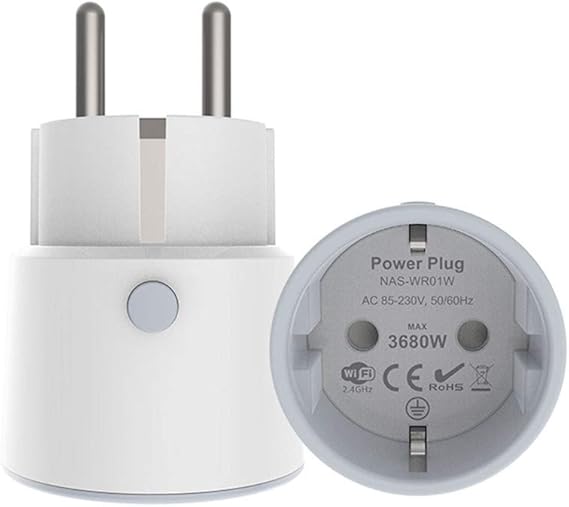 Enchufe Inteligente 16A 3680W con Monitor de Control de Energa Para Alexa Google Assistant Smart Home