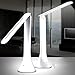 HeQiao Foldable Table Lamps USB Rechargebale LED Desk Lamps Touch-Sensitive Book Light for Office Home Kids Bedroom (3-Brightness, 180 Degree Rotation, Eye Protection) (Ivrory White)