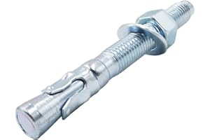 Horiznext 3/4" x 6-1/4" Wedge Anchor, for Cement and Concrete only, zinc-Plated Carbon Steel Screws and lag Bolts （ 10 pcs