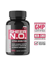 Sheer N.O. Suplemento de óxido nítrico – Premium Ayuda al aumento de óxido nítrico en el...
