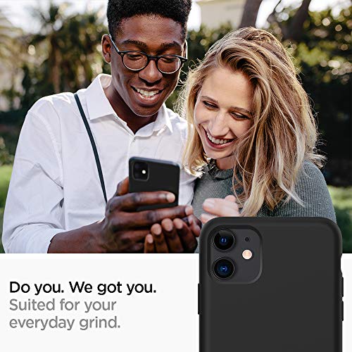 Spigen Silicone Fit Back Cover Case Designed for iPhone 11 - Black