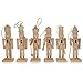 BestPysanky Set of 6 Unfinished Wooden Nutcrackers DIY Craft Kit 5 Inches