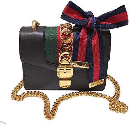 Womens Sylvie Leather Mini Bag โGG Logo Leather Purse Shoulder Bag