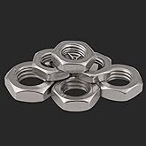 20Pcs M6 x 1mm Pitch Half Lock Nuts Hex Jam Nuts 304 A2 Stainless Steel (20Pcs, M6 x 1mm Pitch)