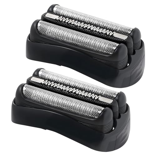 2Er-Pack Ersatzköpfe Für Series 3 21B – Kompatibel Mit Braun S3 21B 3010S, 3040S, 5409 Usw– Präzises Trimmen, Einfach Zu Installieren – Perfekt Für Die Gesichts- Und Körperpflege Von Männern(Schwarz)