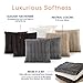 Cheer Collection Faux Fur Throw Pillows - Decorative Pillows for Couch, Bed Throw Pillows, White Accent Pillows for Bedroom or Living Room Aesthetic, Set of 2 Furry Throw Pillows, 18”x18”