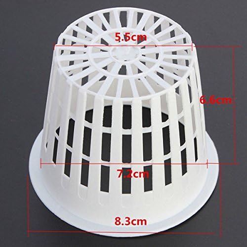 SlimArmor(TM) 10 Pcs 3inch Heavy Duty Mesh Pot Net Cup Vegetable Grow Basket Flower Plant Hydroponic Aeroponic Planting Grow [white]