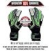 Renegade GK Vulcan Abyss Goalie Gloves with Pro-Tek Finger Savers | 3.5+3mm Hyper Grip & 4mm Duratek | Black & Green Soccer Goalkeeper Gloves (Size 8, Youth-Adult, Roll Cut, Level 3)