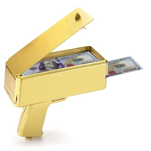 Wowok Gold Money Guns Shooter, Super Money Gun Make it Rain Toy