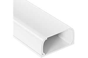 YECAYE Large Cord Hider - 47in Wire Hiders for TV on Wall, Paintable Cable Hider, X-Large Cable Management Kit, Cord Hiding for Wall White, 3 X L15.7in W1.6 H0.8