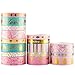 YUBBAEX 16 Rolls Washi Tape IG Style Masking Set Gold Foil Decorative for Arts, DIY Crafts, Journal Supplies, Planners, Scrapbooking, Wrapping Rainbow -Cute- (IG Set 16 Rolls)