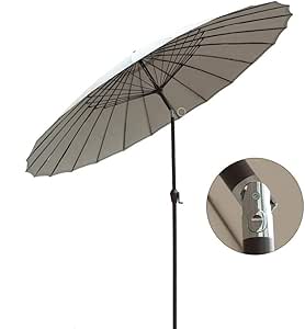 WYZQQ 9 Pies （2.7M） Sombrilla para Patio con Ajuste De Inclinación