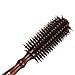 Mokale Natural Boar Bristle Round Comb Hair Brush with Ergonomic Natural Wood Handle,2.2 Inch,Styling Essentials for Hair Drying, Styling, Curling