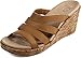 crocs Women's 200414 A-Leigh Leather Slide Sandal, Cocoa/Gold, 8 M US