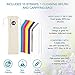 Reusable Silicone Drinking Straws - 12 Pieces Drinking Straws & Metal Stainless Steel Straws Bundle - 30oz and 20oz tumblers compatible Extra Long for Yeti/Rtic/Ozark by PINE KITCHEN CO (Vibrant)