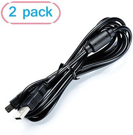 DTOLHOME Charge Cable for PS3 Controller Black 2 Pack