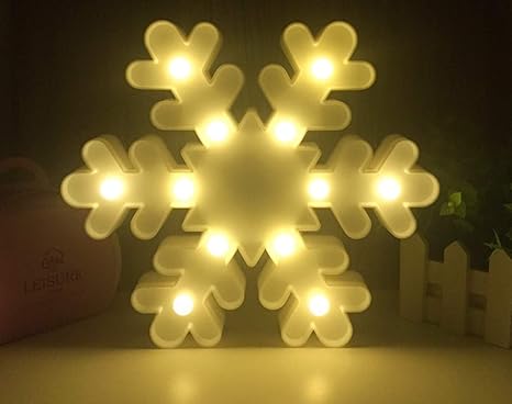 1 Set Snowflake Led Night Light Cartoon Snow Christmas