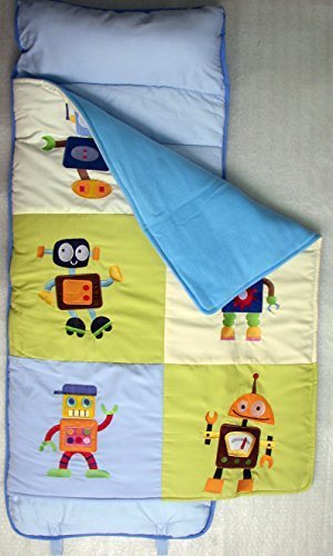 SoHo Rollable Nap Mat for Toddlers, Robot Friends