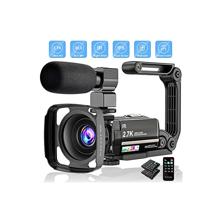 Videocámara Digital 2.7K UHD 36MP Vlogging Camera para Youtube IR Night