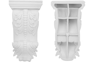 Pufguy 2 Pack Blackthorne Corbel White Wall Decorative Corbels, 7.87" H x 4.33"L x 1.97"W