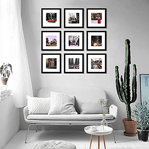 12x12 hanging&standing Black Square Gallery Wall Kit Picture Frame Set